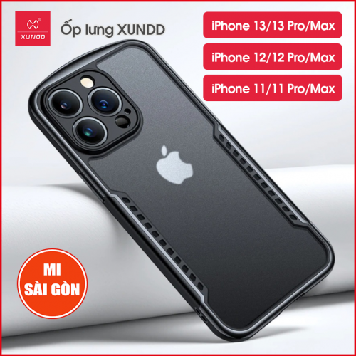 Ốp lưng XUNDD iPhone 13/ 13 Pro/ Max/ 12/ 12 Pro/ Max/ 11/ 11 Pro/ Max (GAMER SERIES) - Chống shock, Lưng Carbon/ Lưng Nhám