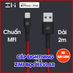 Cáp lightning ZMI AL881 ( Dài 2m - Chuẩn MFI dây bọc sợi KEVLAR )