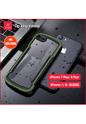 Ốp lưng XUNDD iPhone 7 Plus/ 8 Plus, 7/ 8/ SE 2/ SE 3 (ALPHA SERIES) - Mặt lưng trong, Chống sốc, Cạnh màu - Xanh