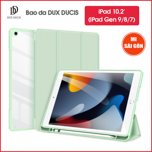 Bao da DUX DUCIS iPad 10.2 inch (iPad Gen 9/8/7) (TOBY SERIES) - Mặt lưng trong, Có Khay Đựng Bút