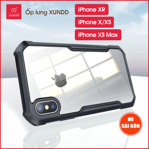 Ốp lưng XUNDD iPhone XR/ X/ XS/ XS Max (BEETLE SERIES) - Chống sốc, Mặt lưng trong, Viền TPU - Đen